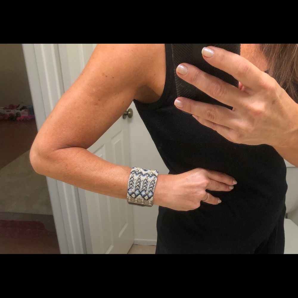 REDUCED! Calleen Cordero Silver Leather Cuff